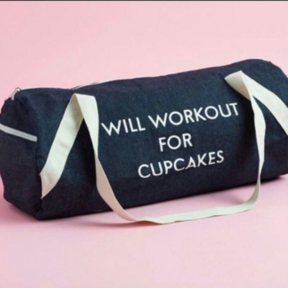 Will Workout For Cupcakes gym bag duffel bag lg - Picture 5 of 16